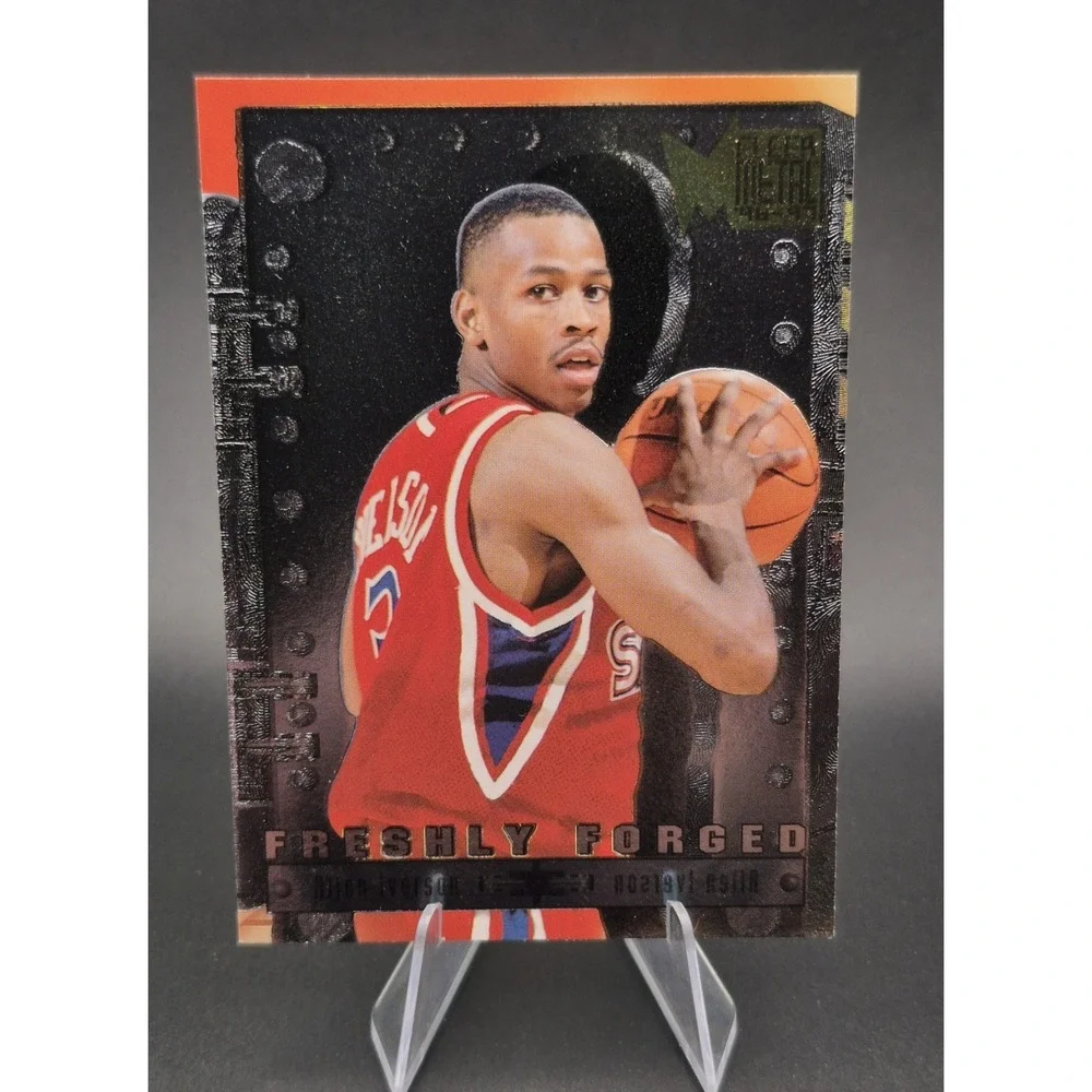1996-97 Fleer Metal Allen Iverson Freshly Forged #8 of 15 (RC) Philadelph 76ers